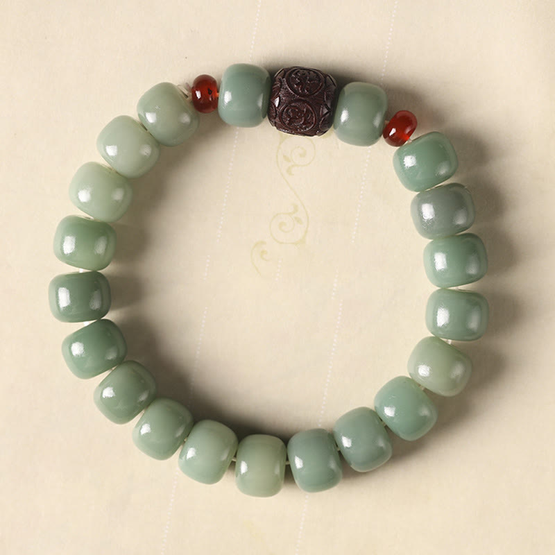 Bodhi Seed Peace Bracelet with Fu Character Beads