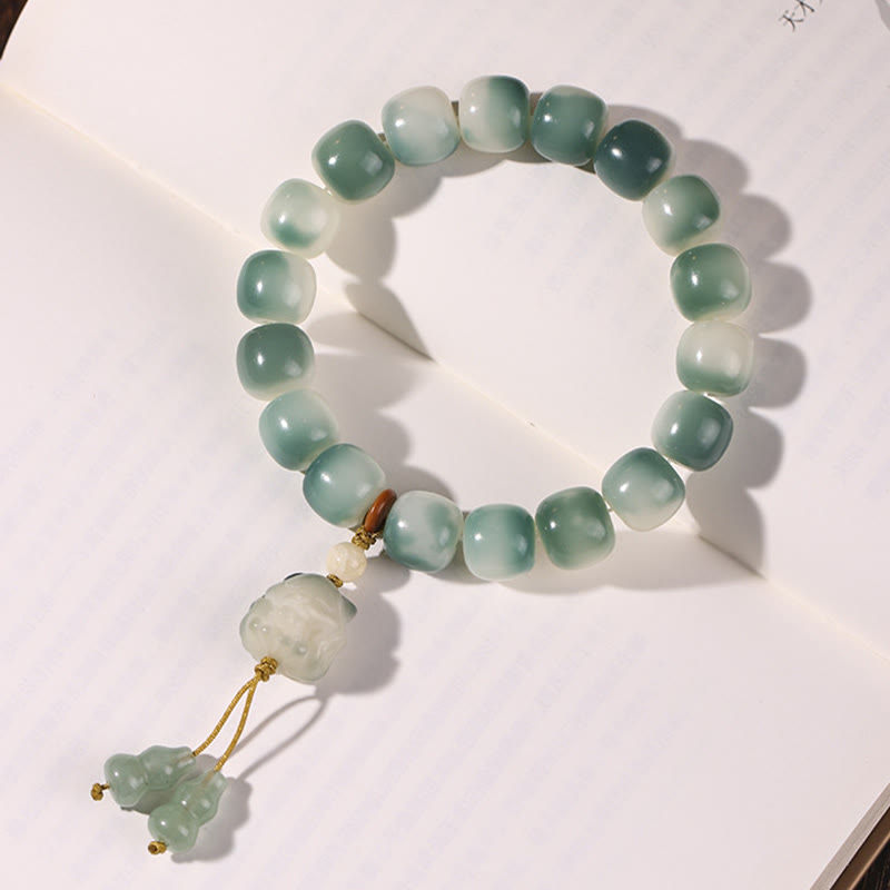 Bodhi Seed Spiritual Bracelet with Nine-Tailed Fox Protection