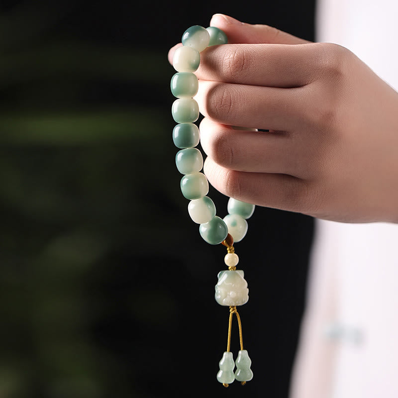 Bodhi Seed Spiritual Bracelet with Nine-Tailed Fox Protection