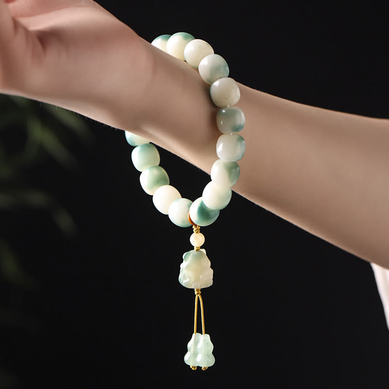 Bodhi Seed Spiritual Bracelet with Nine-Tailed Fox Protection