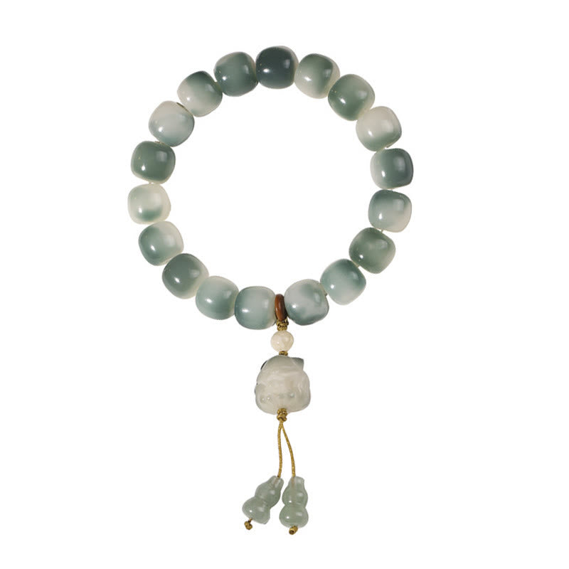 Bodhi Seed Spiritual Bracelet with Nine-Tailed Fox Protection