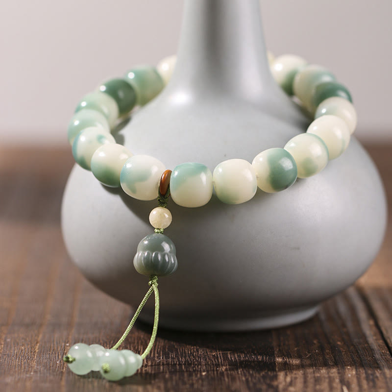 Bodhi Seed Spiritual Bracelet with Nine-Tailed Fox Protection