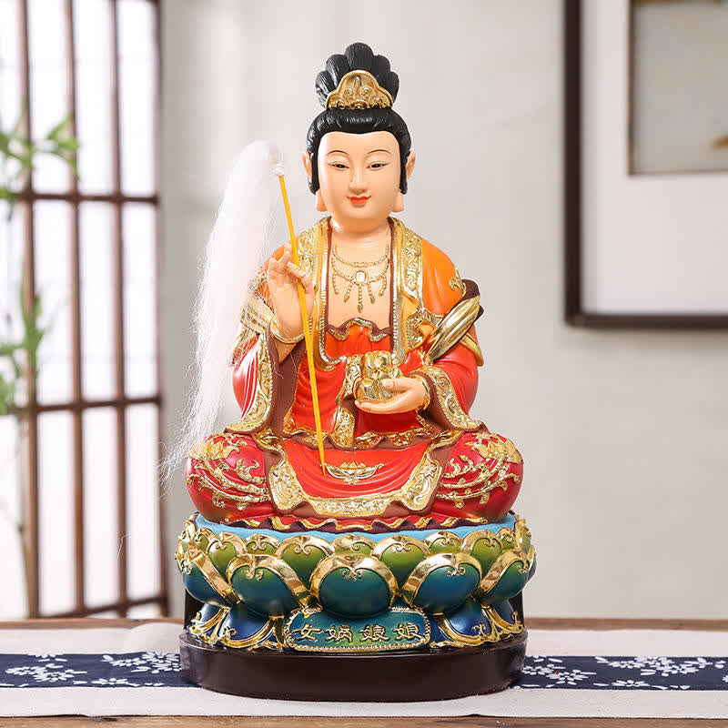 Bodhisattva Nuwa Resin Buddha Statue for Home Protection