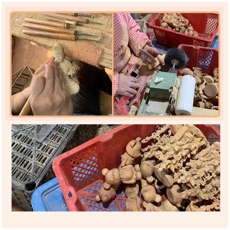 Boxwood & Thuja Sutchuenensis Spiritual Desk Statue Collection