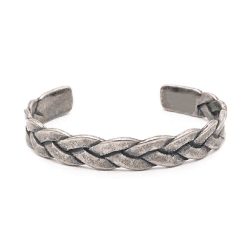 Braided Leather Bracelet with Tiger Eye Charm