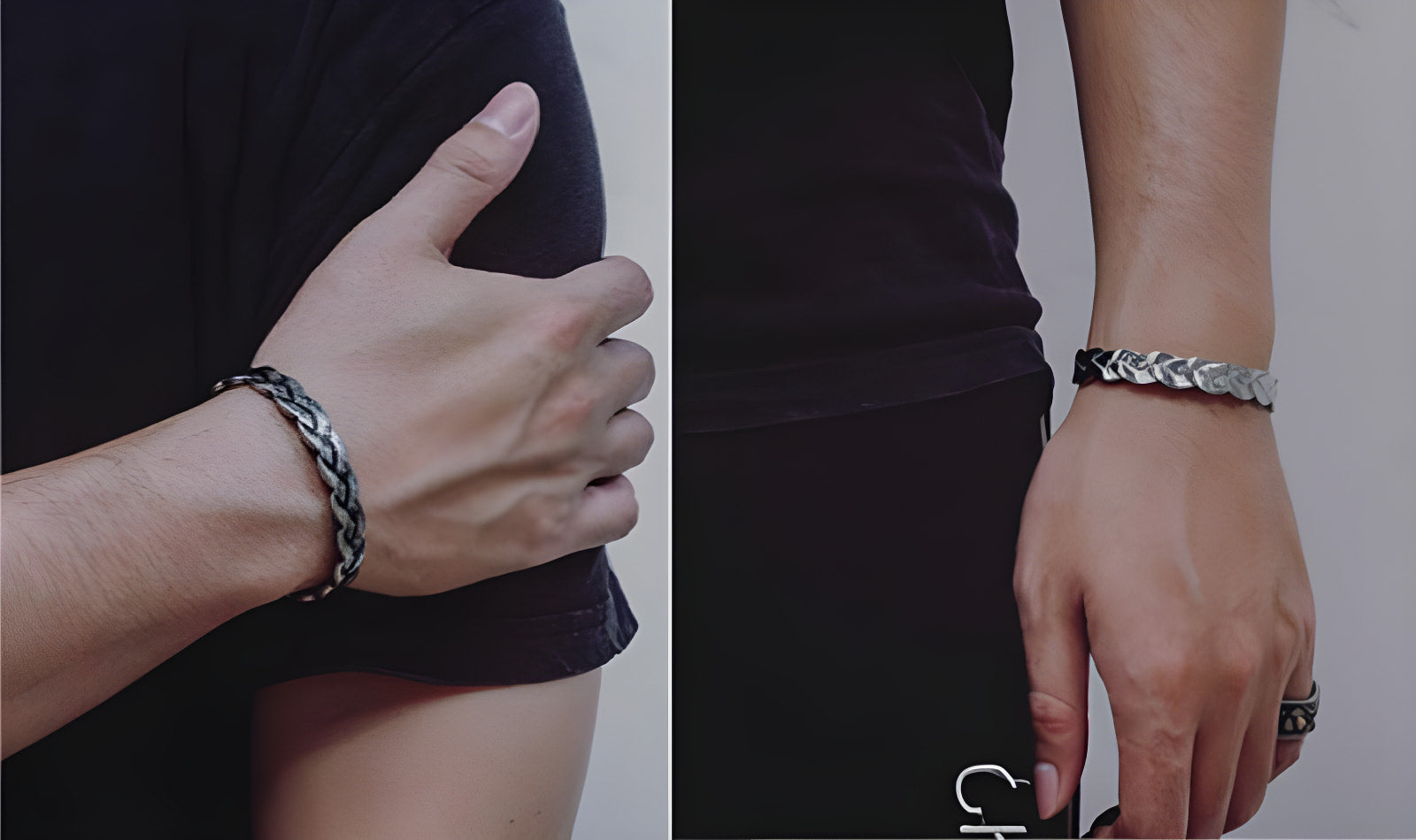 Braided Leather Bracelet with Tiger Eye Charm