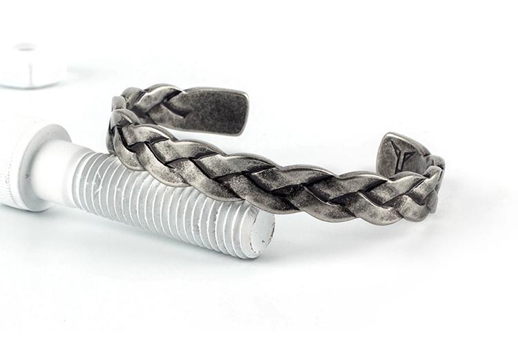 Braided Leather Bracelet with Tiger Eye Charm