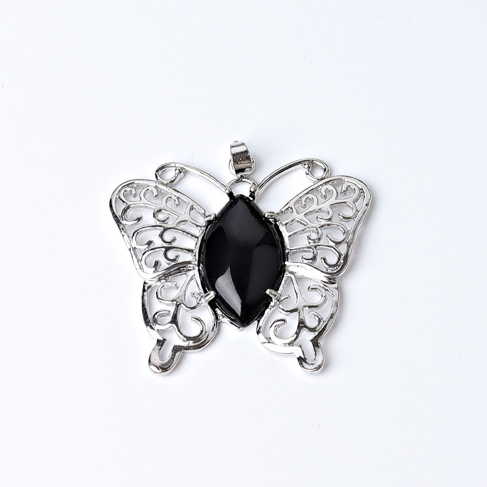 Butterfly Crystal Pendant 1.6 inches | Healing Energy Gem