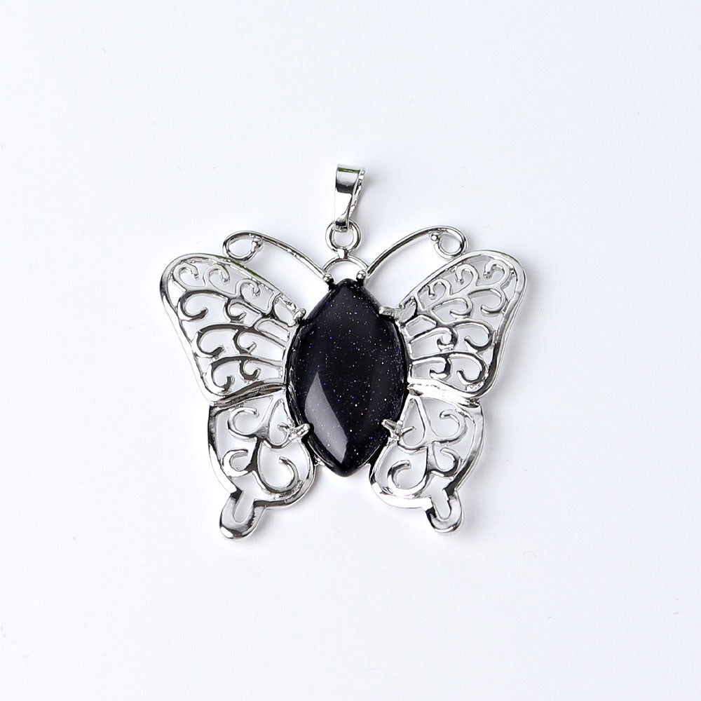 Butterfly Crystal Pendant 1.6 inches | Healing Energy Gem