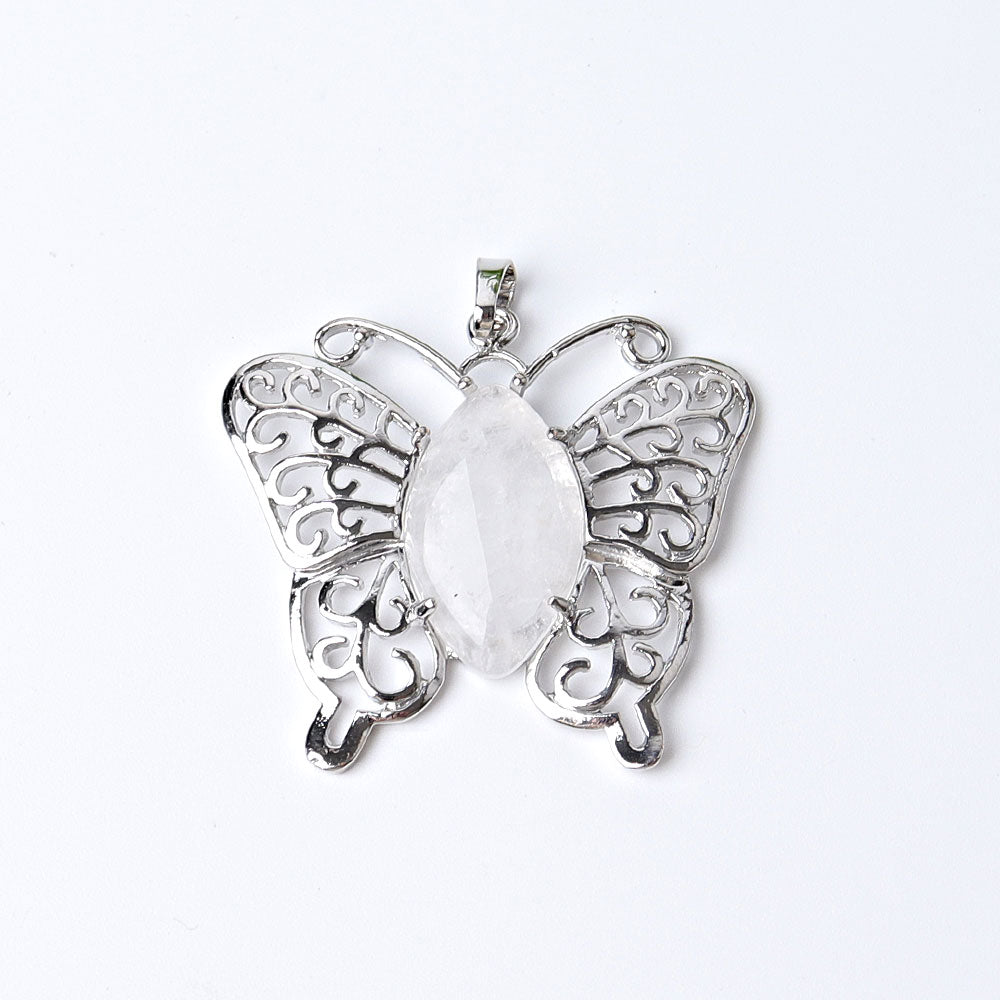 Butterfly Crystal Pendant 1.6 inches | Healing Energy Gem