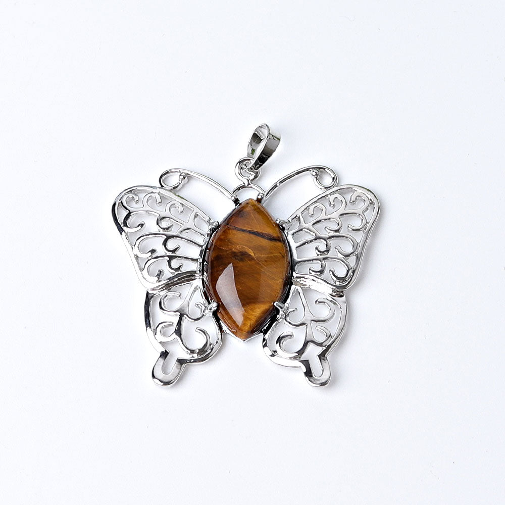 Butterfly Crystal Pendant 1.6 inches | Healing Energy Gem