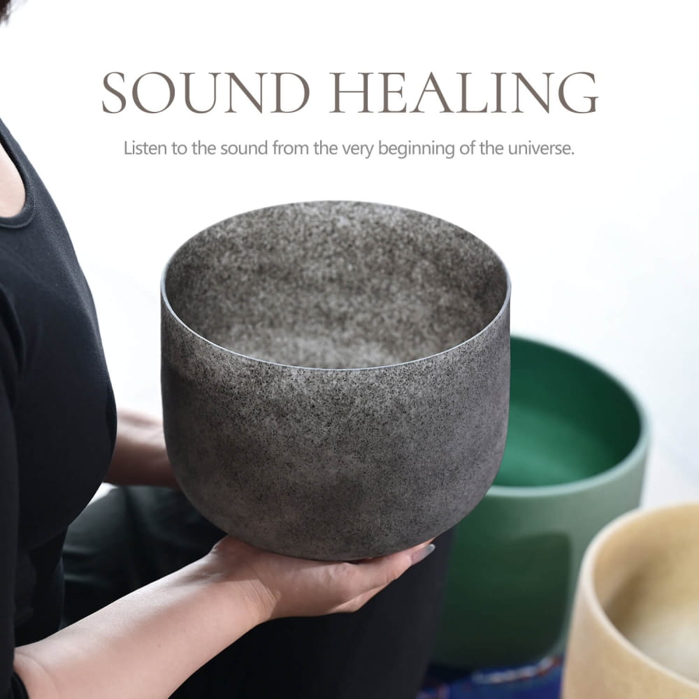 C Note Obsidian Gemstone Fusion Crystal Singing Bowl for sound healing and meditation