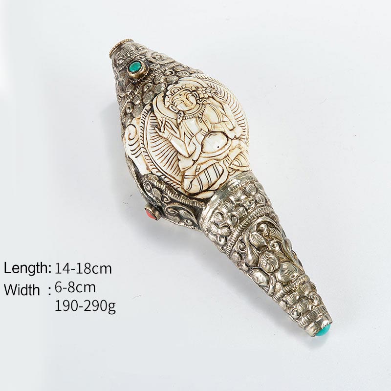 Handmade Tibetan Shankha Conch Shell Decoration for Wealth