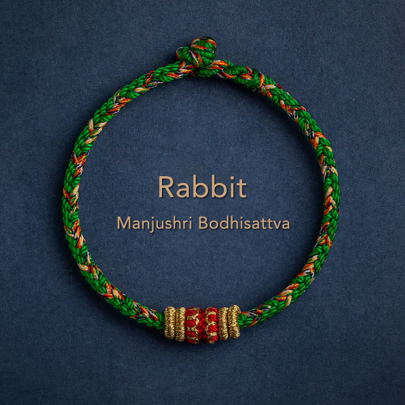 Handmade Chinese Zodiac Red String Bracelet for Luck & Strength
