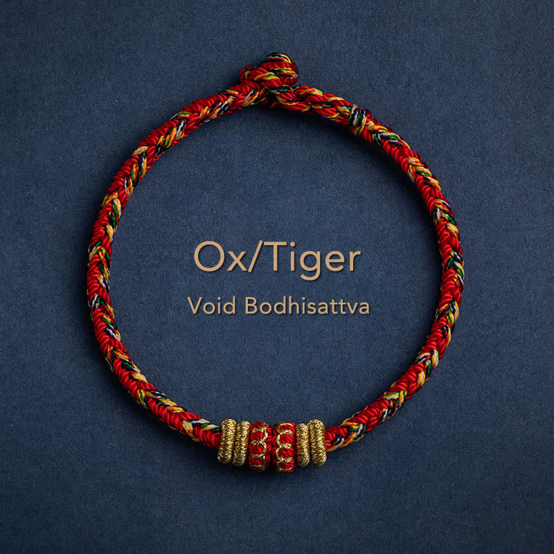 Handmade Chinese Zodiac Red String Bracelet for Luck & Strength