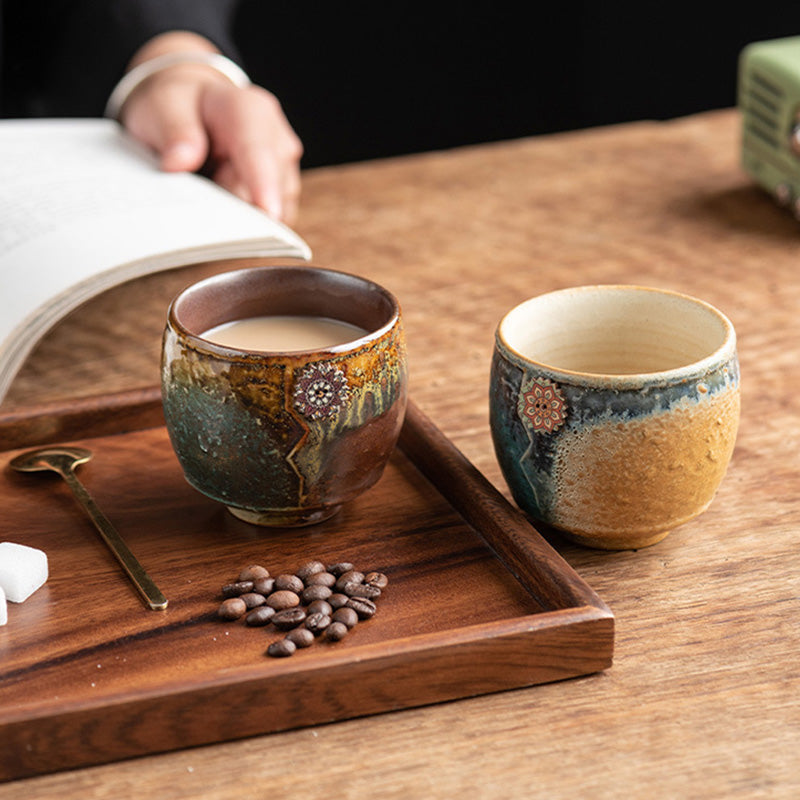 250ml Sunflower Kiln Change Ceramic Zen Coffee Mug