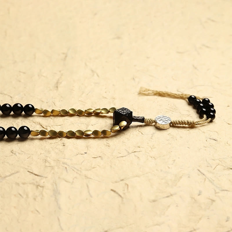 108 Beads Black Onyx Protection Gemstone Mala Bracelet