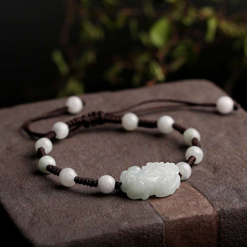 Natural Jade PiXiu Luck Bracelet | 6mm Beads | Protection & Prosperity