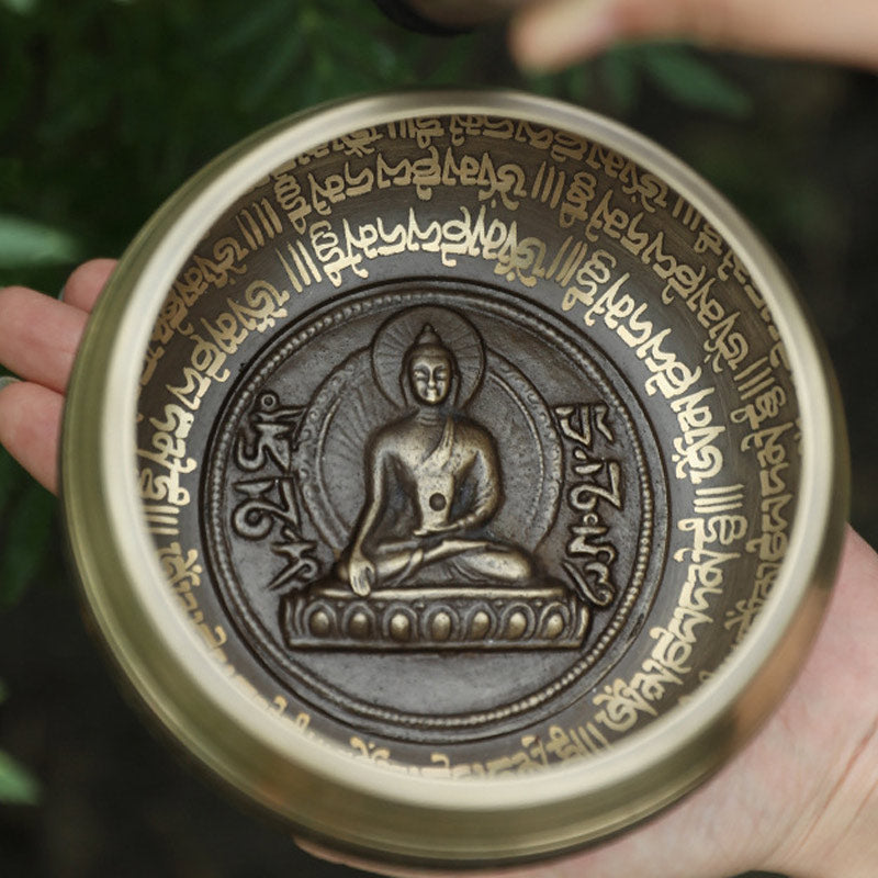 Tibetan Copper Singing Bowl 4.33IN for Meditation Focus