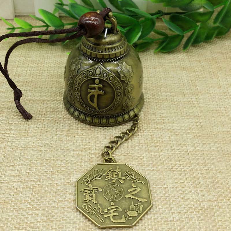 Feng Shui Zinc Alloy Hanging Chime Bell for Zen Decor