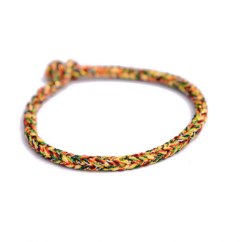Handmade Red String Eight Thread Peace Knot Bracelet