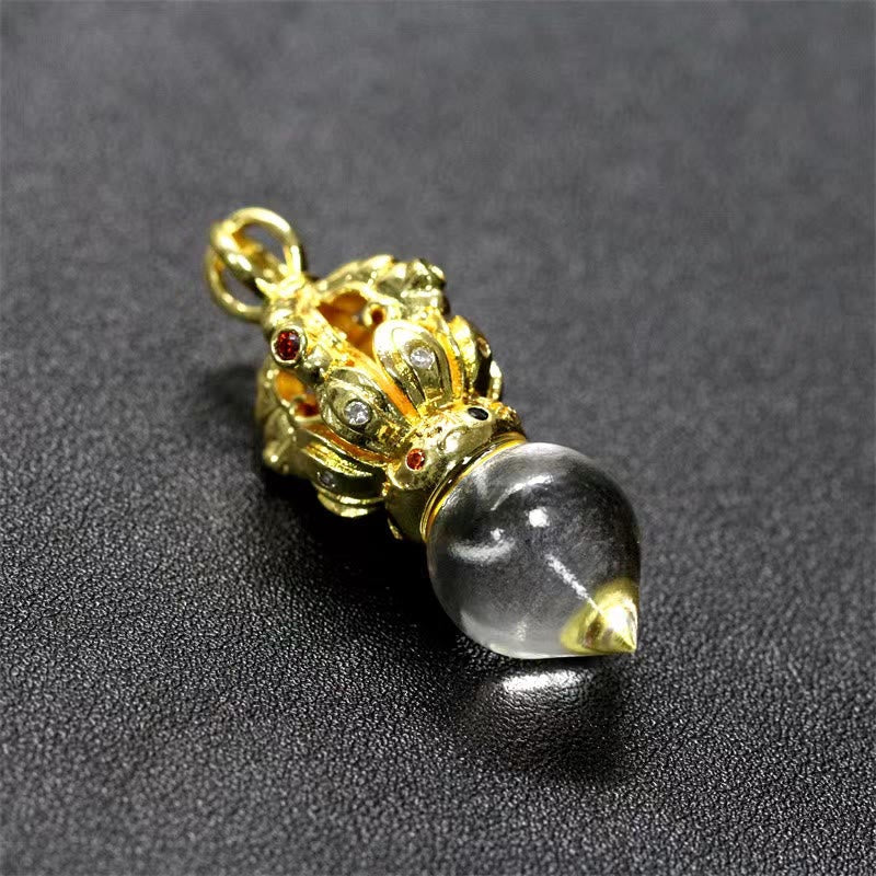 Liuli Crystal Dorje Vajra Spiritual Strength Necklace