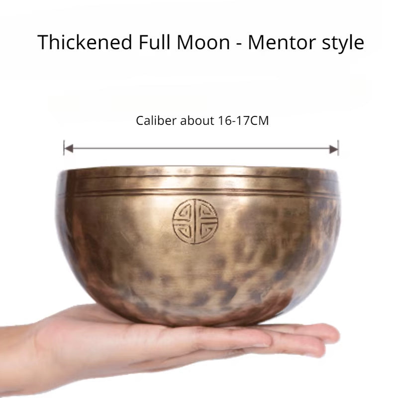 Full Moon Nepal Singing Bowl Handmade Percussion Instruments Tibetan Singing Bowls Meditation Massage Yoga Mindfulness Accessory