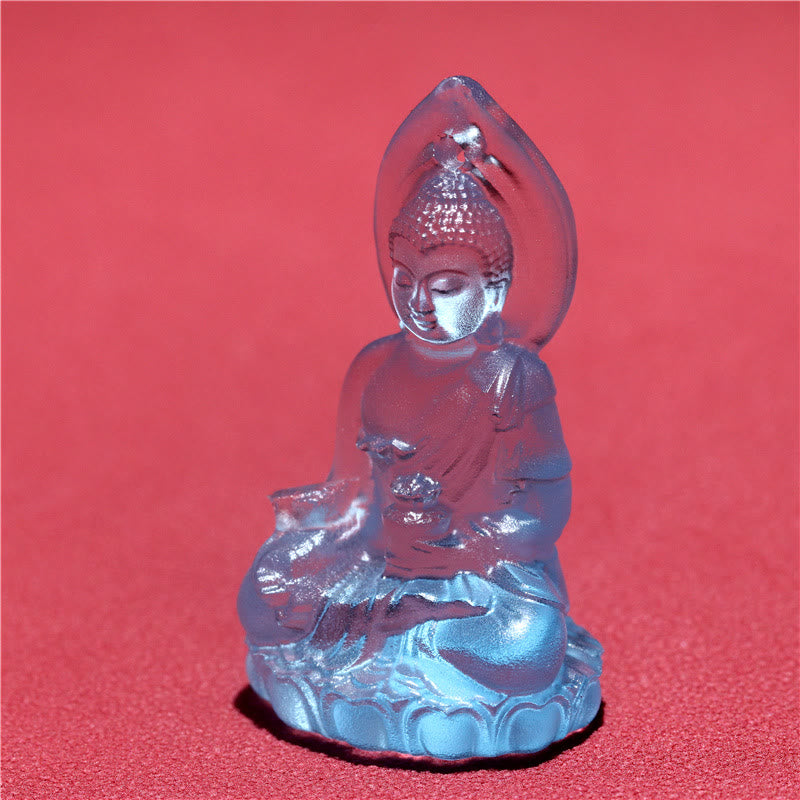 Liuli Crystal Buddha Necklace | Medicine Buddha Amulet | Healing