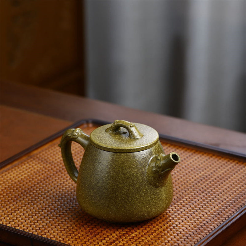 Semi-Handmade Yixing Yellow Green Purple Clay Teapot 240ml