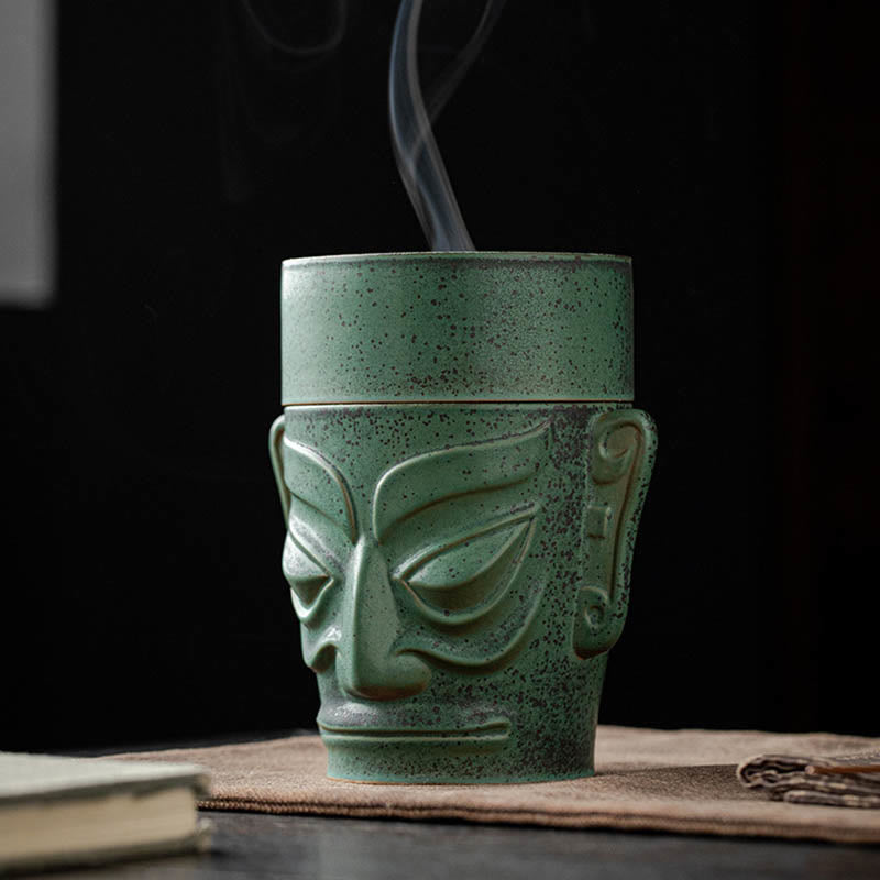 Sanxingdui Ceramic Incense Burner | Meditation & Harmony