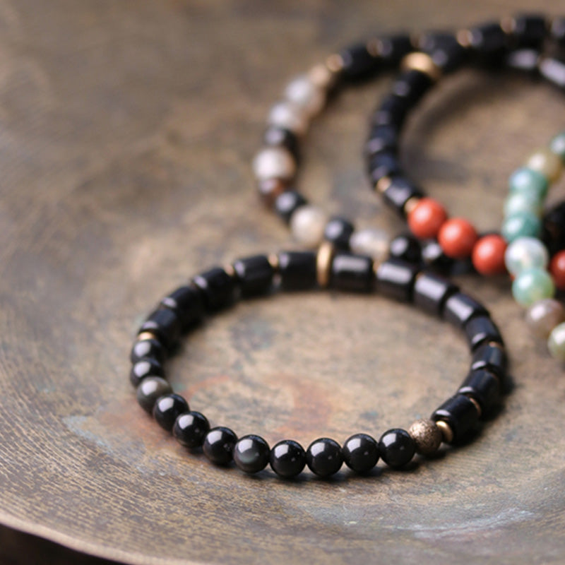 Ebony Wood Spiritual Couple Bracelet for Balance & Peace