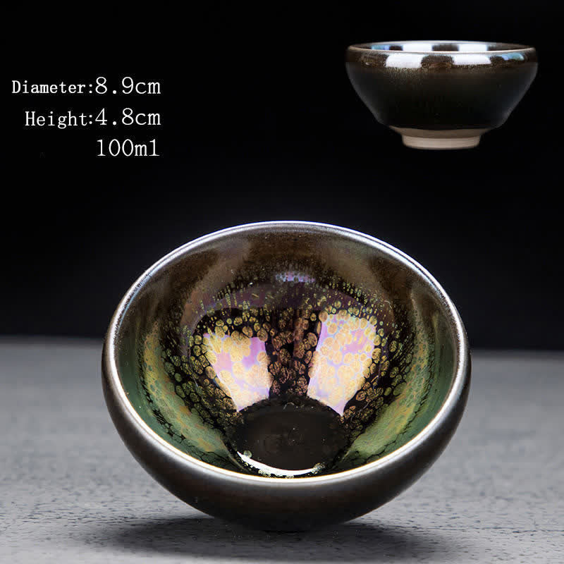 Vintage Ceramic Teacup 100ml Handmade Tableware