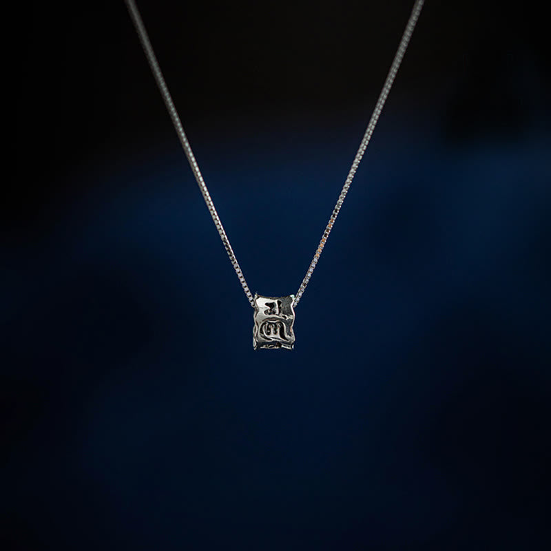 Om Mani Padme Hum Necklace | 925 Sterling Silver Pendant