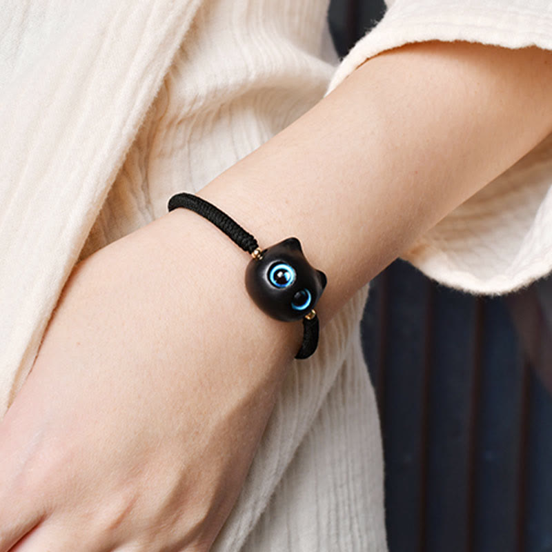 Ebony Wood King Kong Knot Bracelet for Peace and Protection