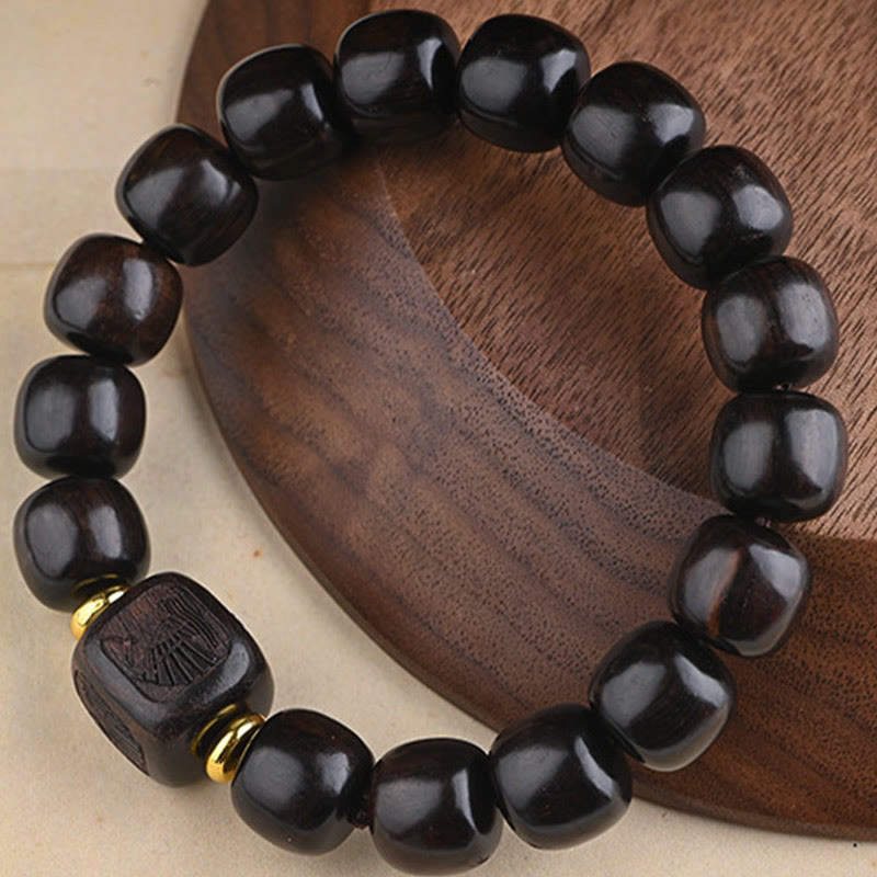 12mm Ebony Wood Lucky Balance Spiritual Bracelet
