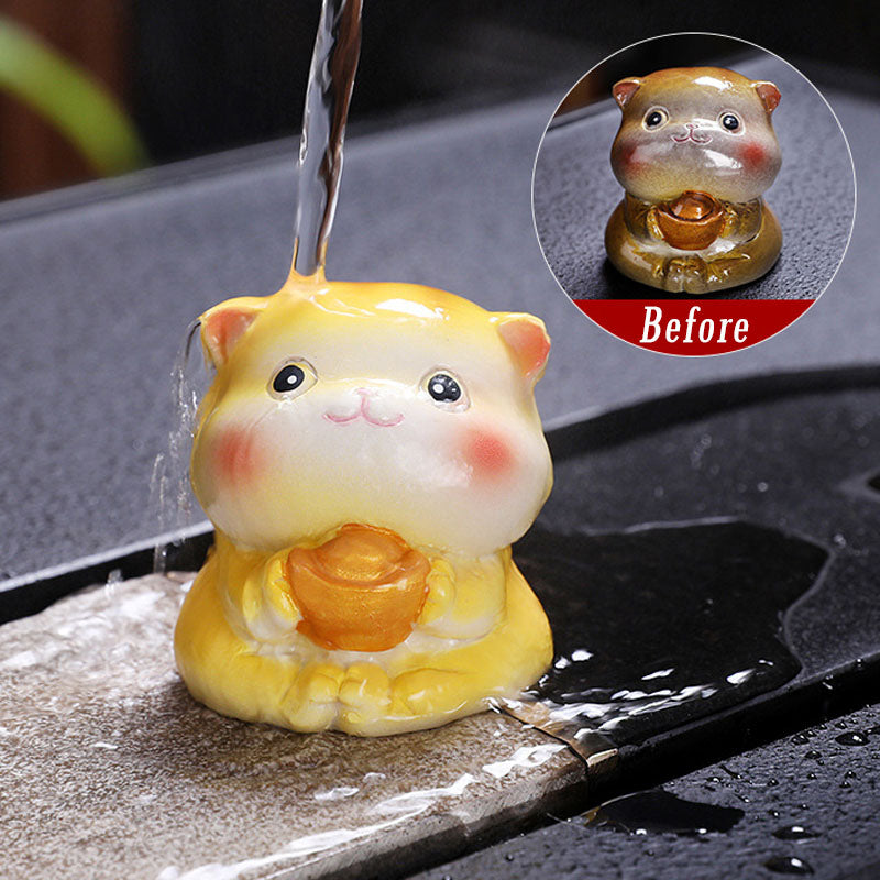 Color Changing Mini Cat Resin Tea Pet | Zen Decor Figurine
