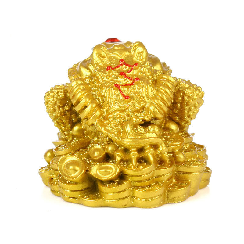 Feng Shui Wealth Lucky Frog Resin Figurine for Prosperity