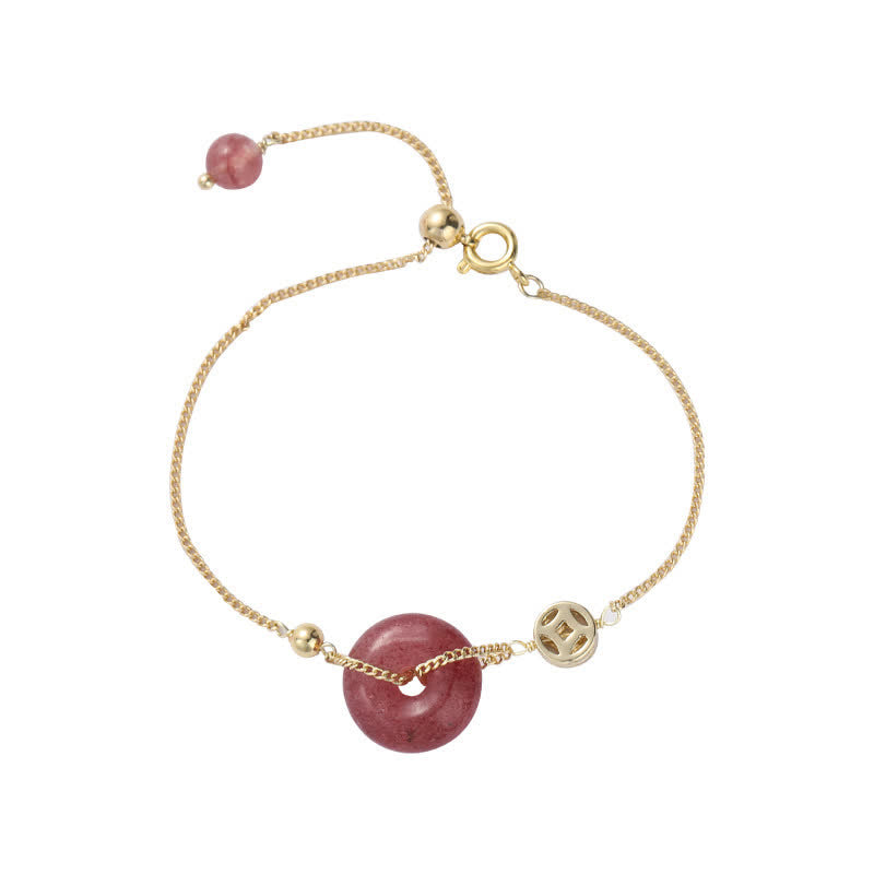 Strawberry Quartz Love Bracelet for Peace & Healing