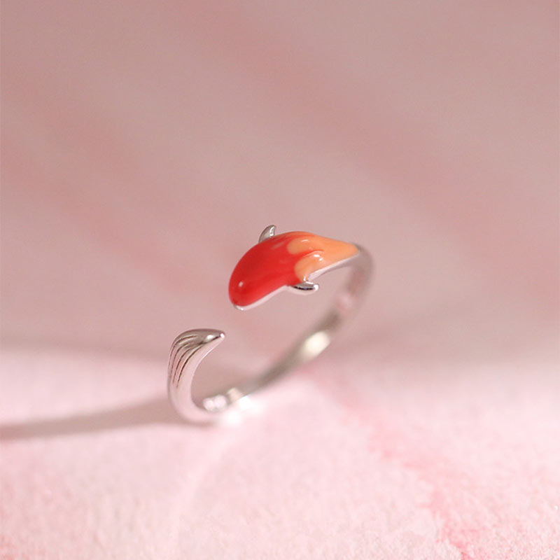 Adjustable Copper Koi Fish Ring | Balance & Luck Jewelry