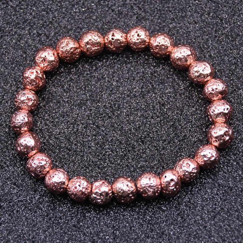 Lava Stone Chakra Bracelet for Relaxation and Balance