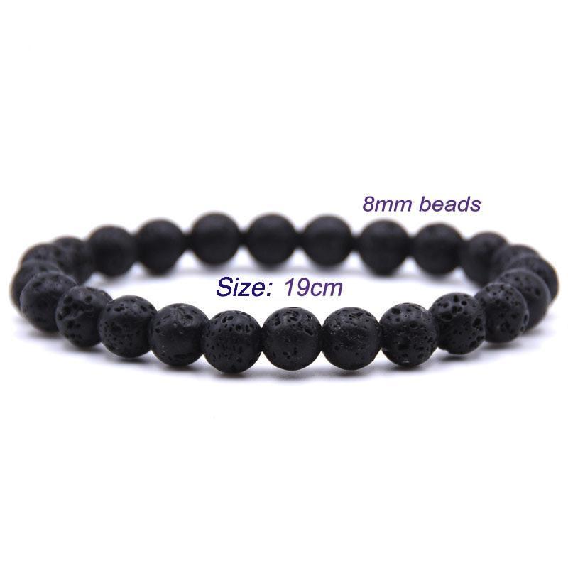 Lava Stone Chakra Bracelet for Relaxation and Balance