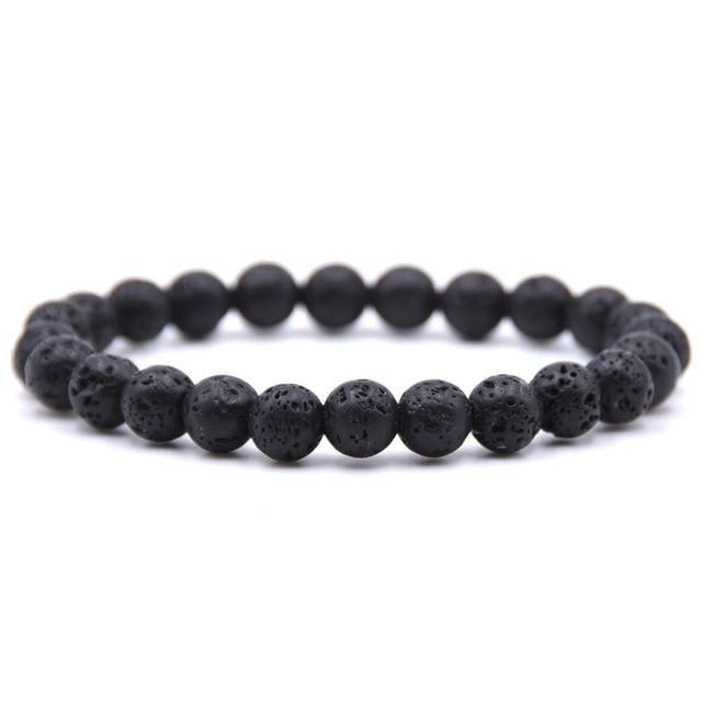 Lava Stone Chakra Bracelet for Relaxation and Balance