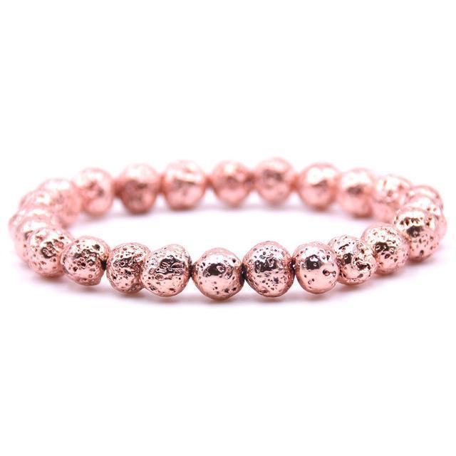 Lava Stone Chakra Bracelet for Relaxation and Balance