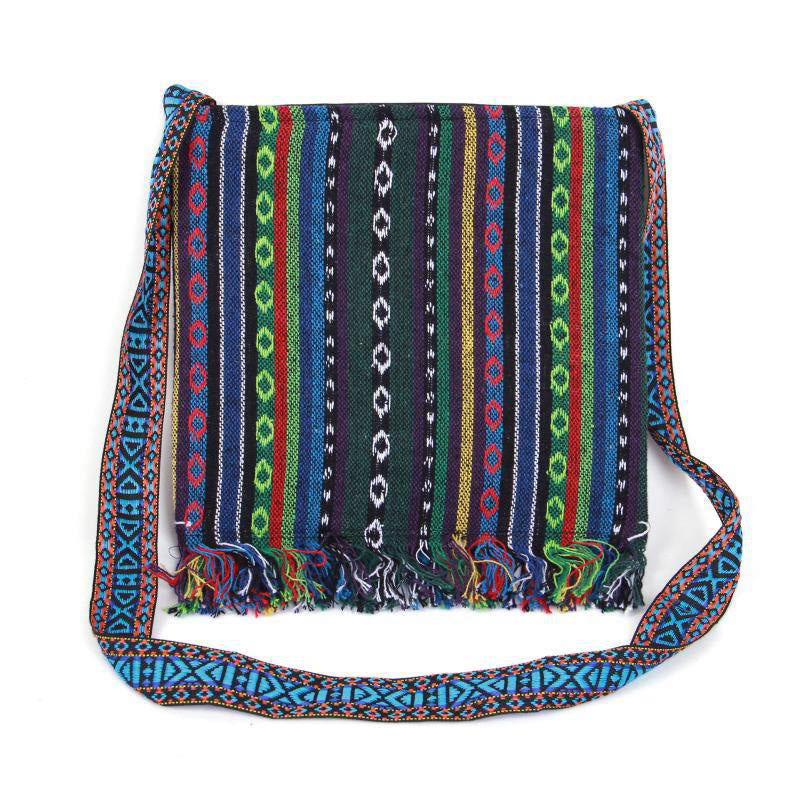 Canvas Camellia Crossbody Bag | Handmade Embroidered Shoulder Bag