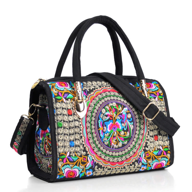 Canvas Crossbody Bag with Double-Sided Embroidery | Spiritual Accessories