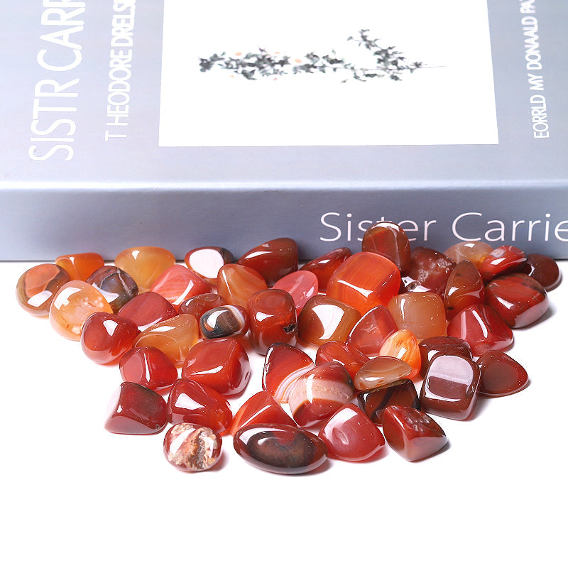 Carnelian Crystal Tumbled Stones for Healing & Energy