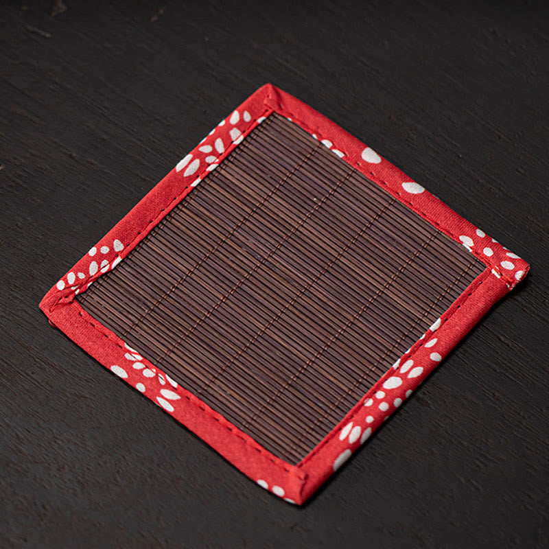 Cat Bell Ceramic Incense Burner with Bamboo Mat for Meditation