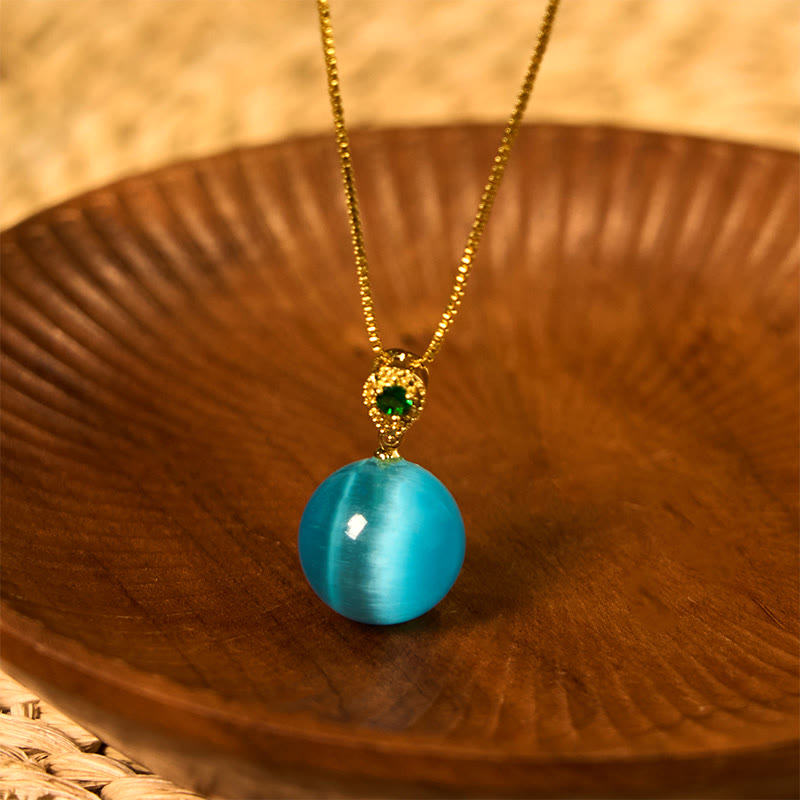 Cat's Eye Confidence Necklace | Spiritual Protection Pendant