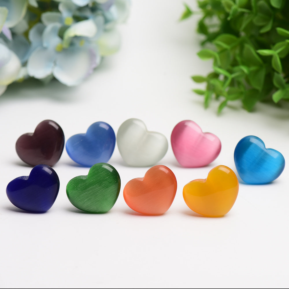 Cat's Eye Crystal Heart Car Air Vent Clip | Decor