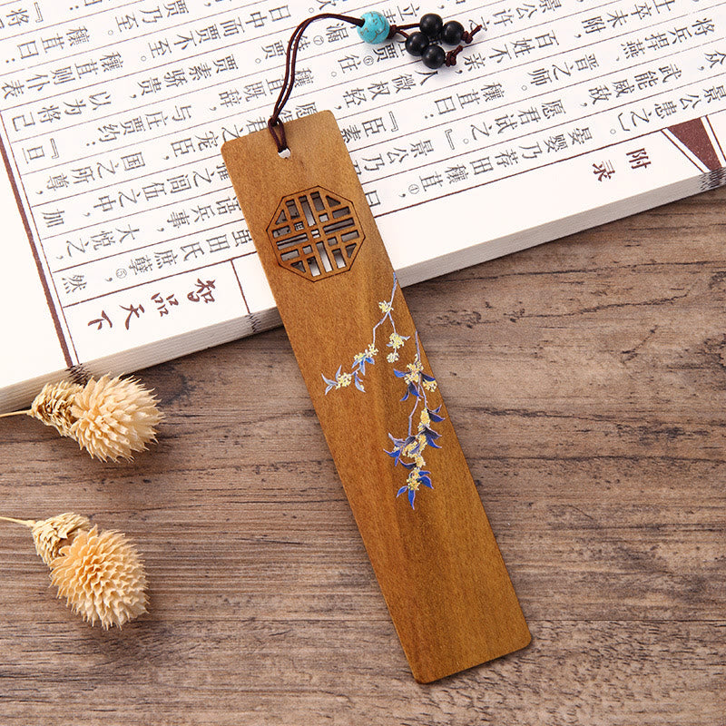 Wooden Four Seasons Bookmarks Set | Zen Decor Gift